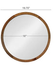 Circle Wall Mirror with Wooden Frame - From Where - 
