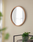 Circle Wall Mirror with Wooden Frame - From Where - 