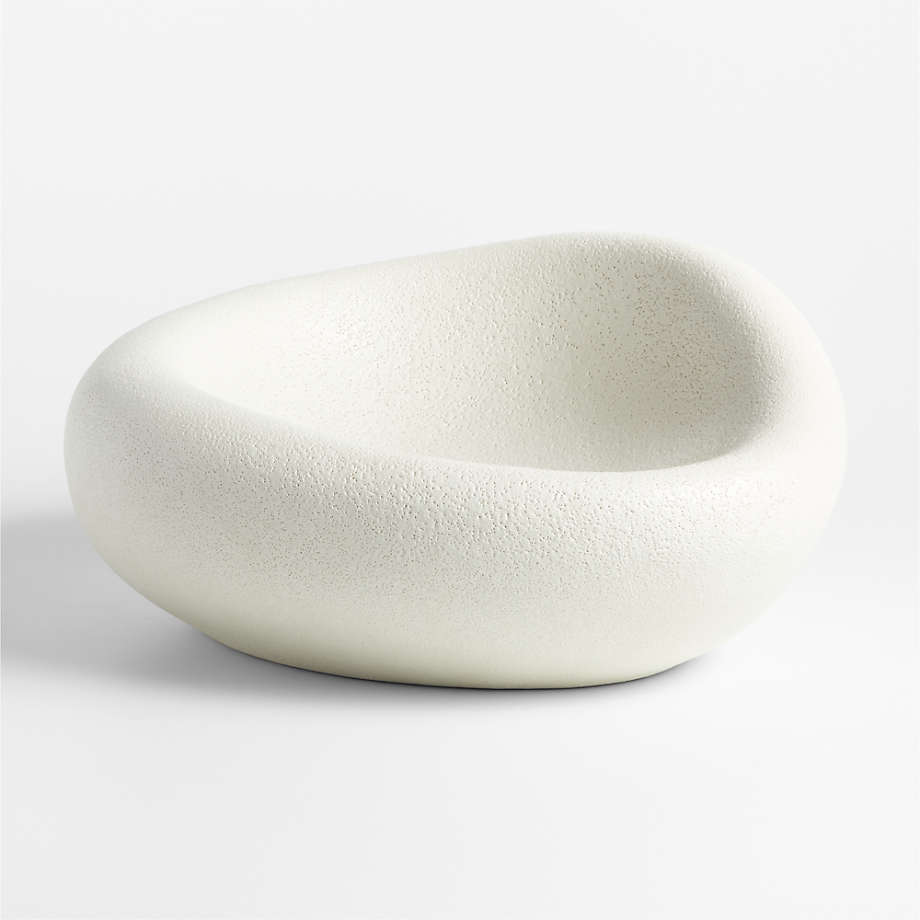 Cirro White Ceramic Centerpiece Bowl 16&quot; - From Where - 