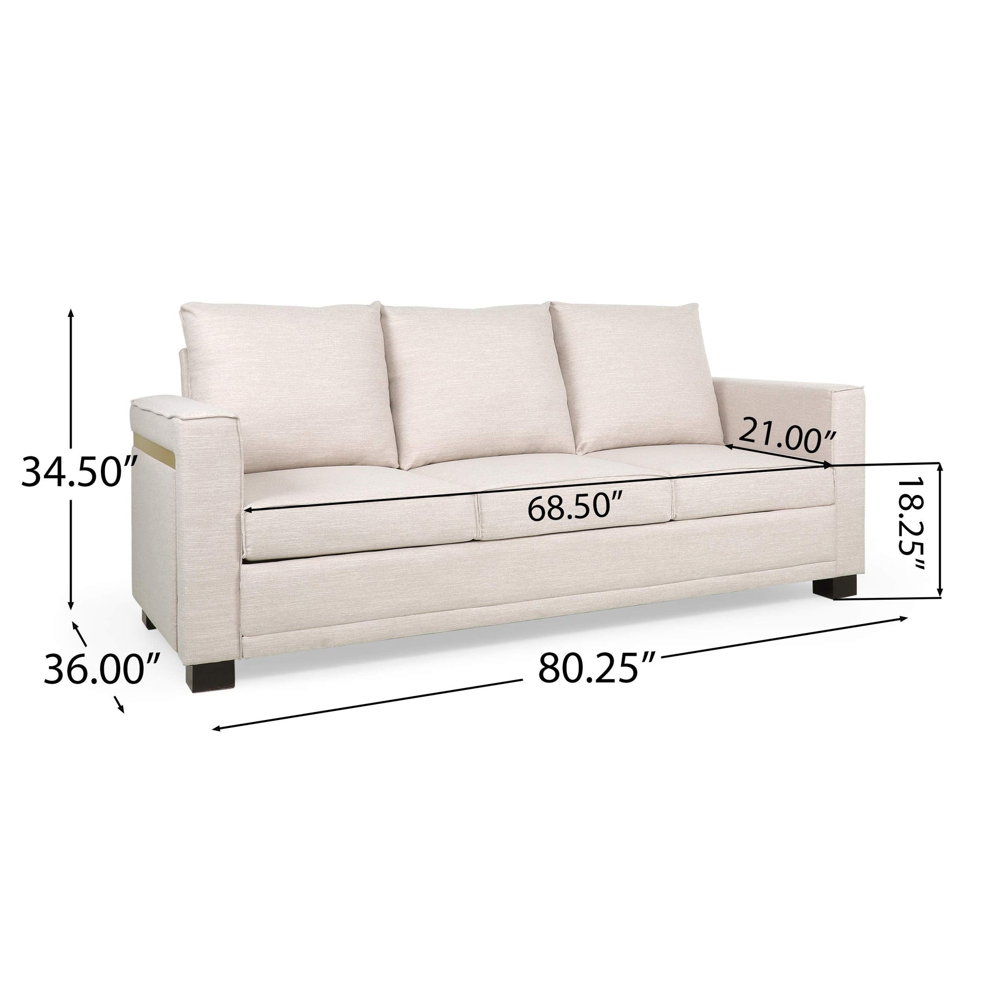 Clarkdale Upholstered 3 Seater Sofa - From Where - 