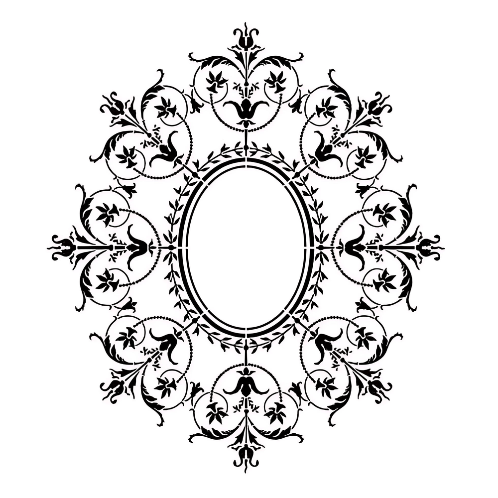 Classic French Decorative Stencil - From Where - 