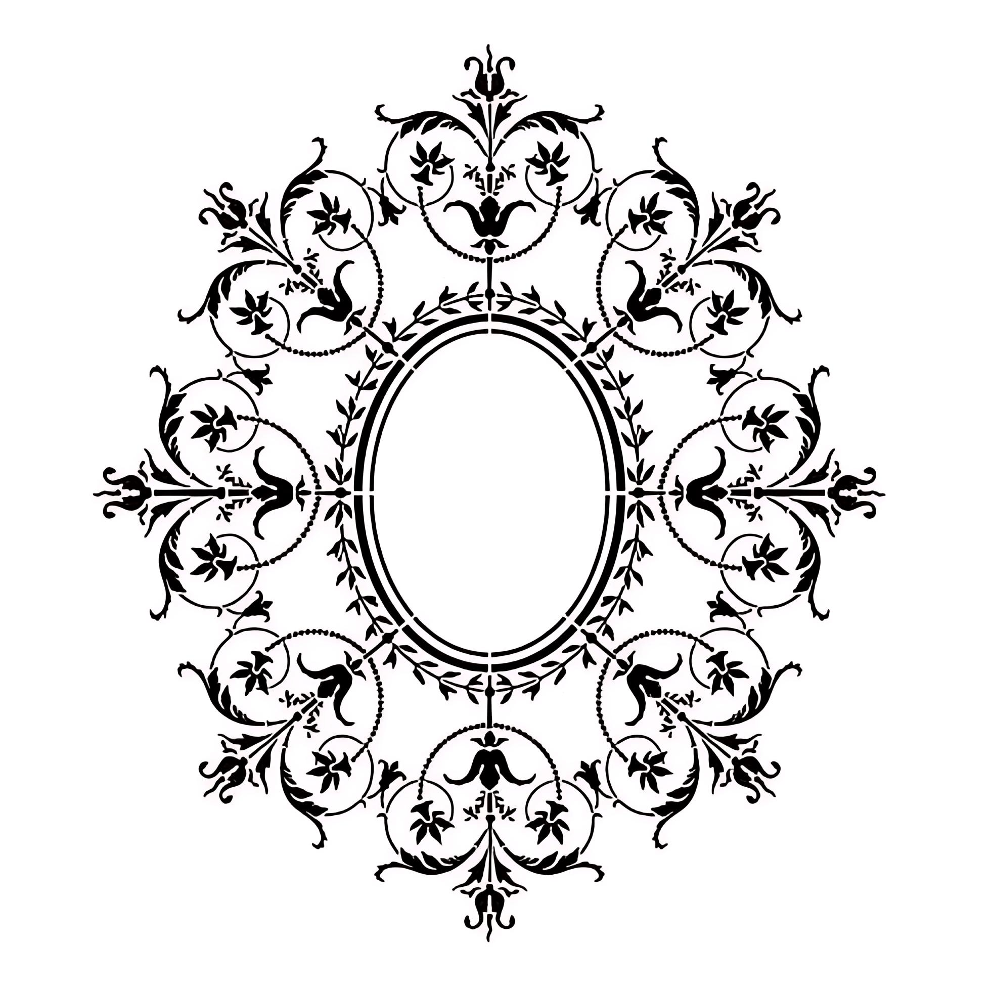 Classic French Decorative Stencil - From Where - 