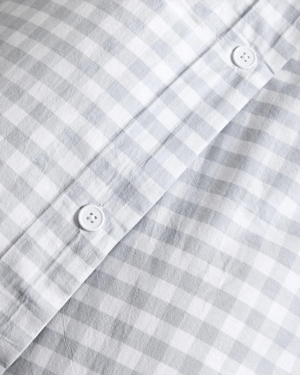 Classic Organic Percale Gingham Duvet Cover Set - From Where Finds -