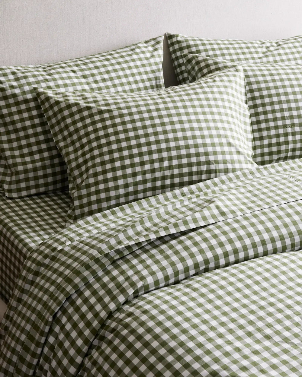 Classic Organic Percale Gingham Duvet Cover Set - From Where Finds - 