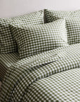 Classic Organic Percale Gingham Duvet Cover Set - From Where Finds - 