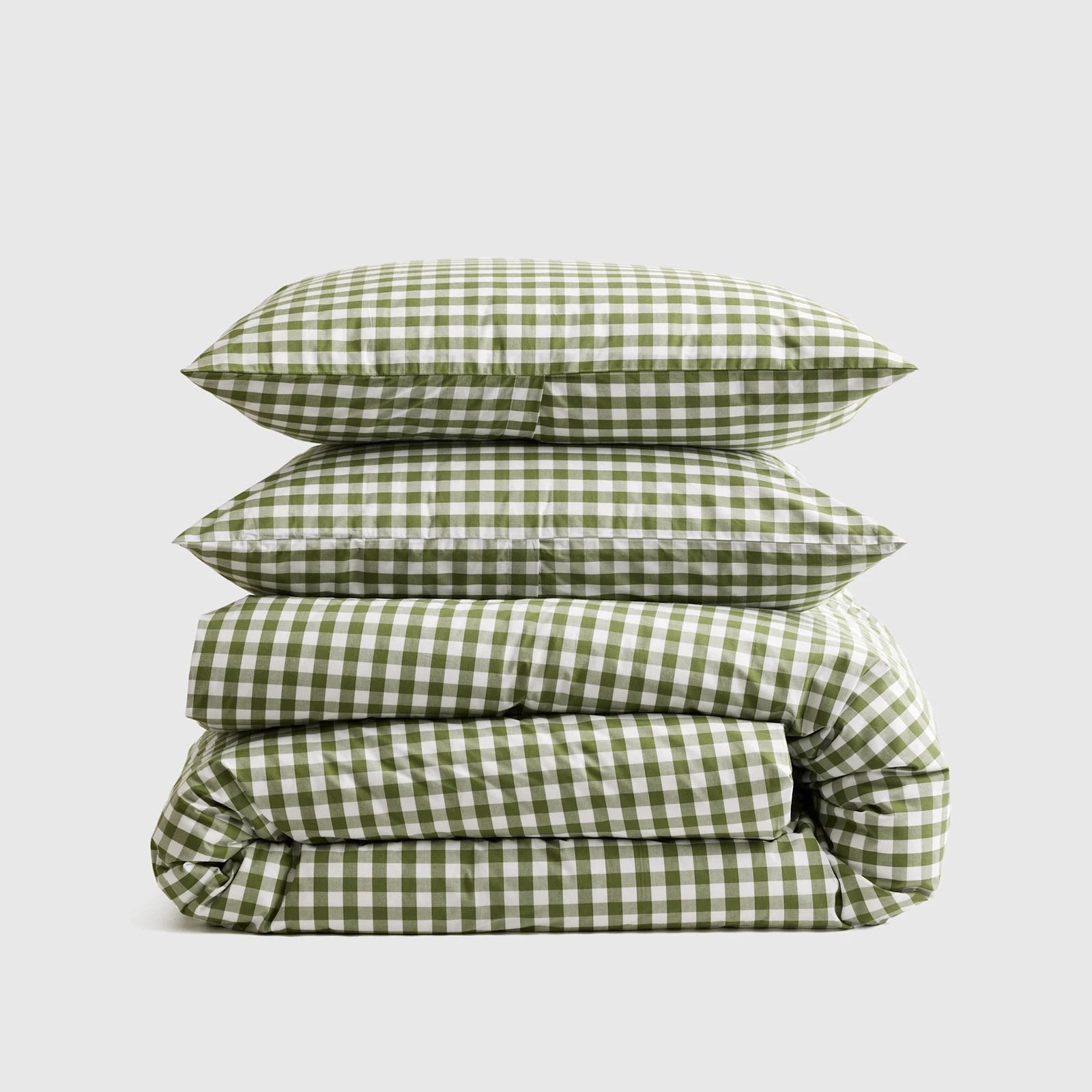 Classic Organic Percale Gingham Duvet Cover Set - From Where Finds - 