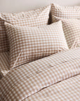 Classic Organic Percale Gingham Duvet Cover Set - From Where Finds - 
