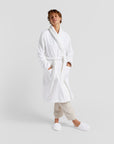 Classic Turkish Cotton Robe (White)