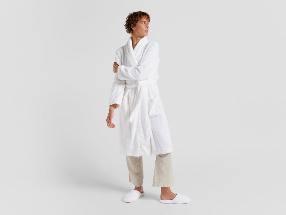 Classic Turkish Cotton Robe (White)