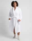 Classic Turkish Cotton Robe (White)
