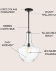 Clear Clear Glass Pendant Light - From Where - 