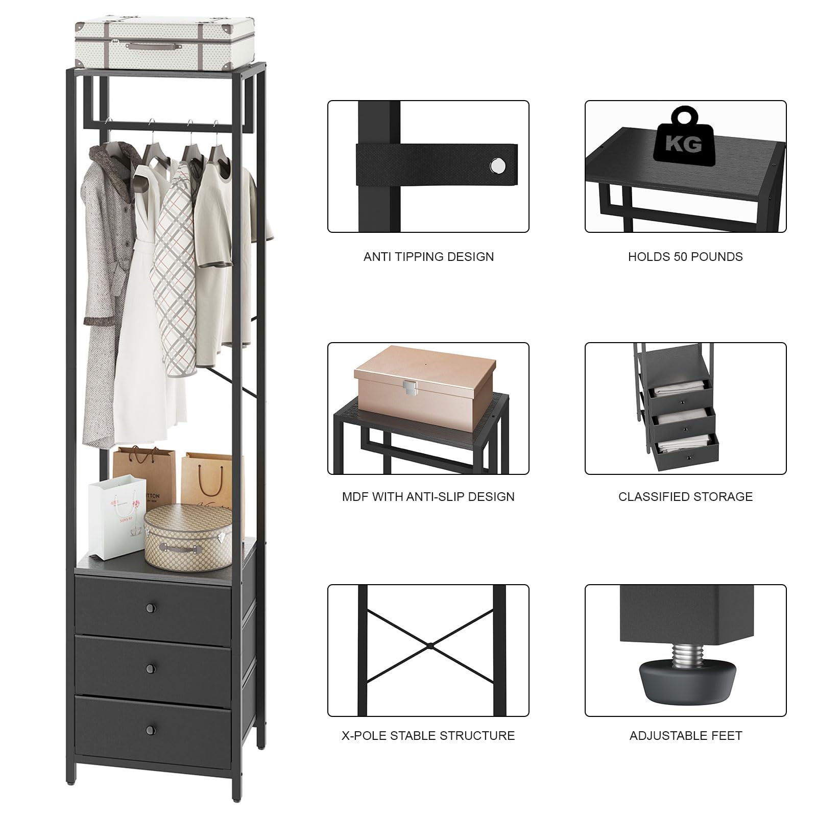 Clothes Rack with Drawers | From Where