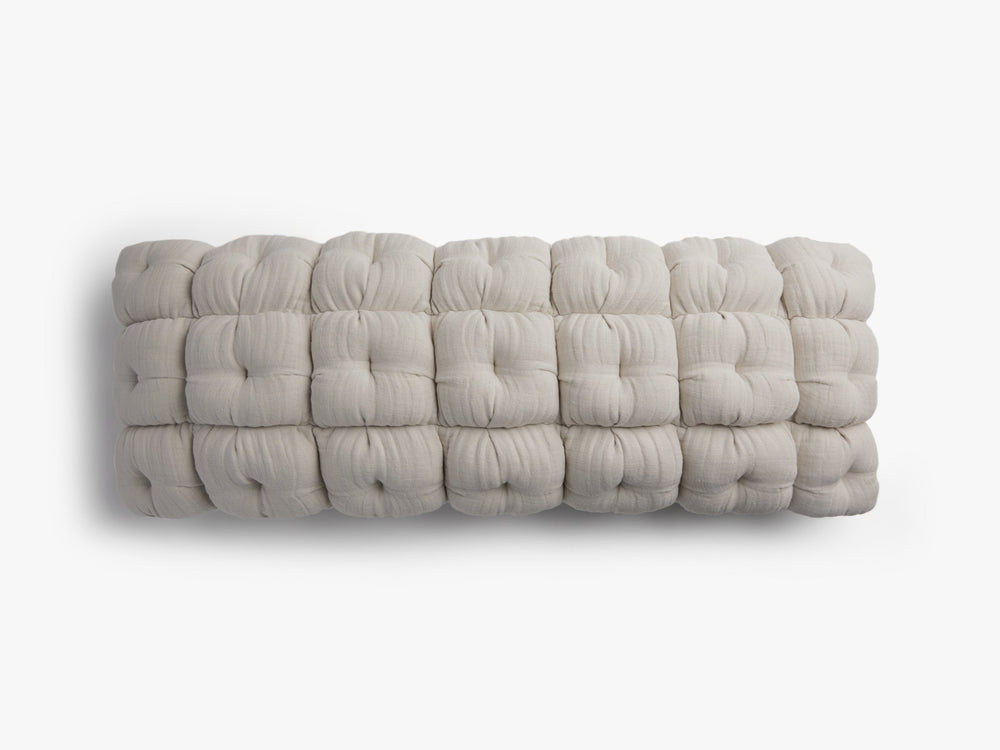 Cloud Linen Puff Lumbar Pillow Cover - From Where -