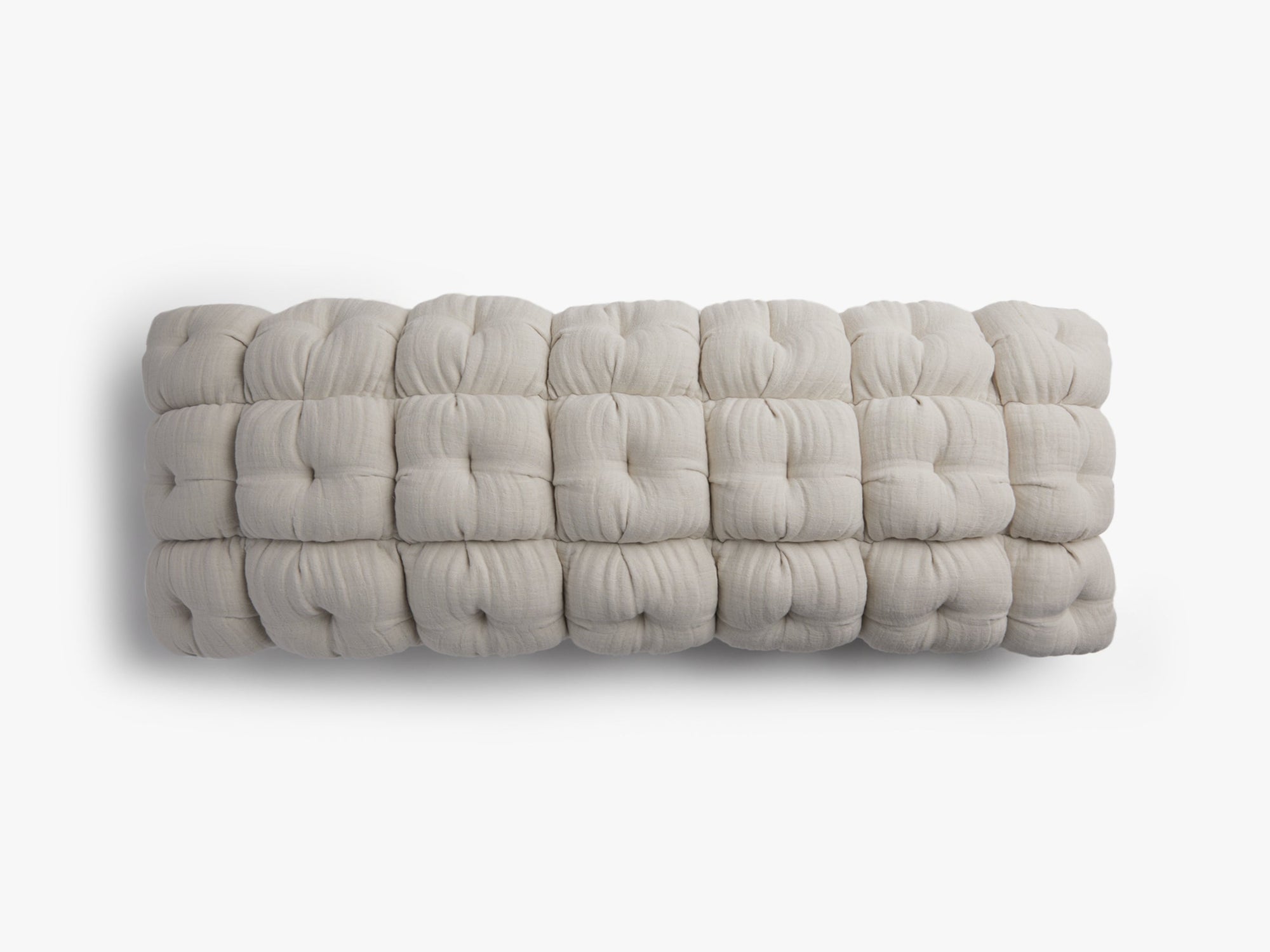 Cloud Linen Puff Lumbar Pillow Cover - From Where - 