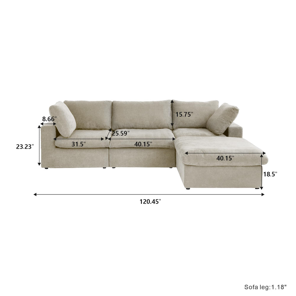 Cloud Modular Sectional Sofa with Storage Ottoman - From Where Finds - 