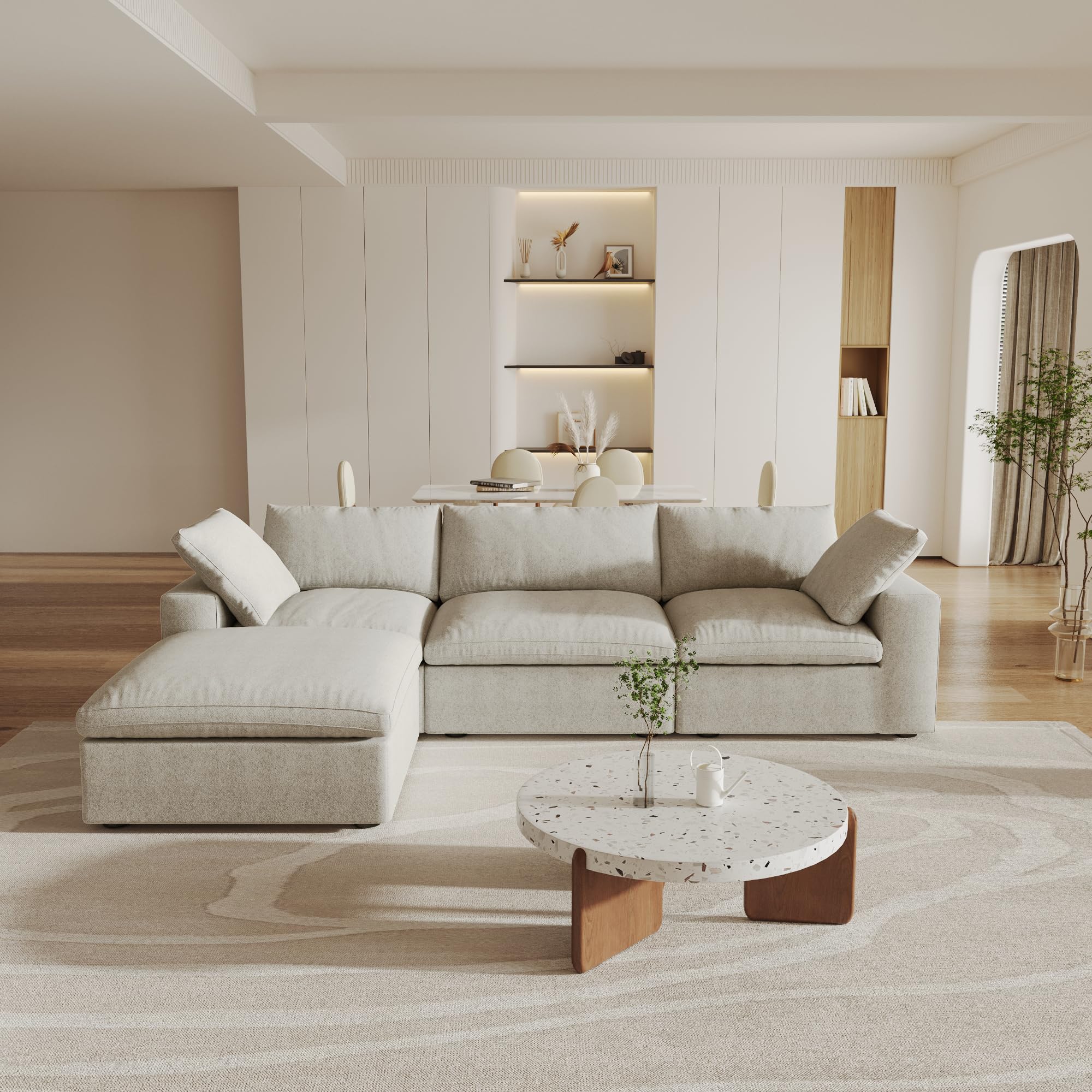 Cloud Modular Sectional Sofa with Storage Ottoman - From Where Finds - 