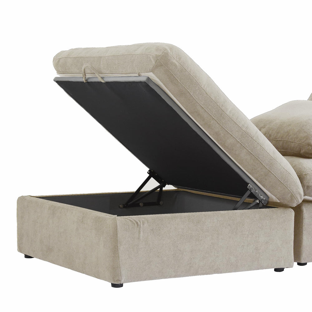 Cloud Modular Sectional Sofa with Storage Ottoman - From Where Finds - 