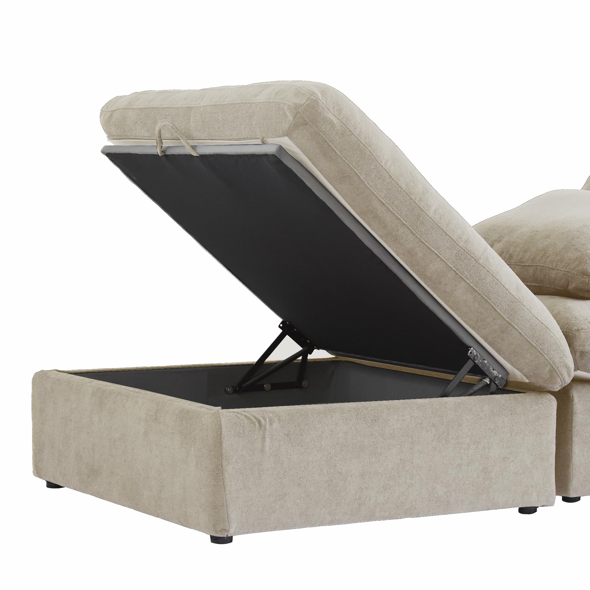 Cloud Modular Sectional Sofa with Storage Ottoman - From Where Finds - 