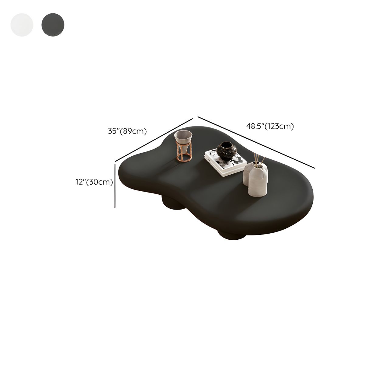 Cloud - Shaped Wood Coffee Table - From Where - 