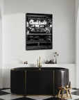Cocktails in Neon Canvas Poster - From Where - 