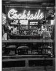 Cocktails in Neon Canvas Poster - From Where - 