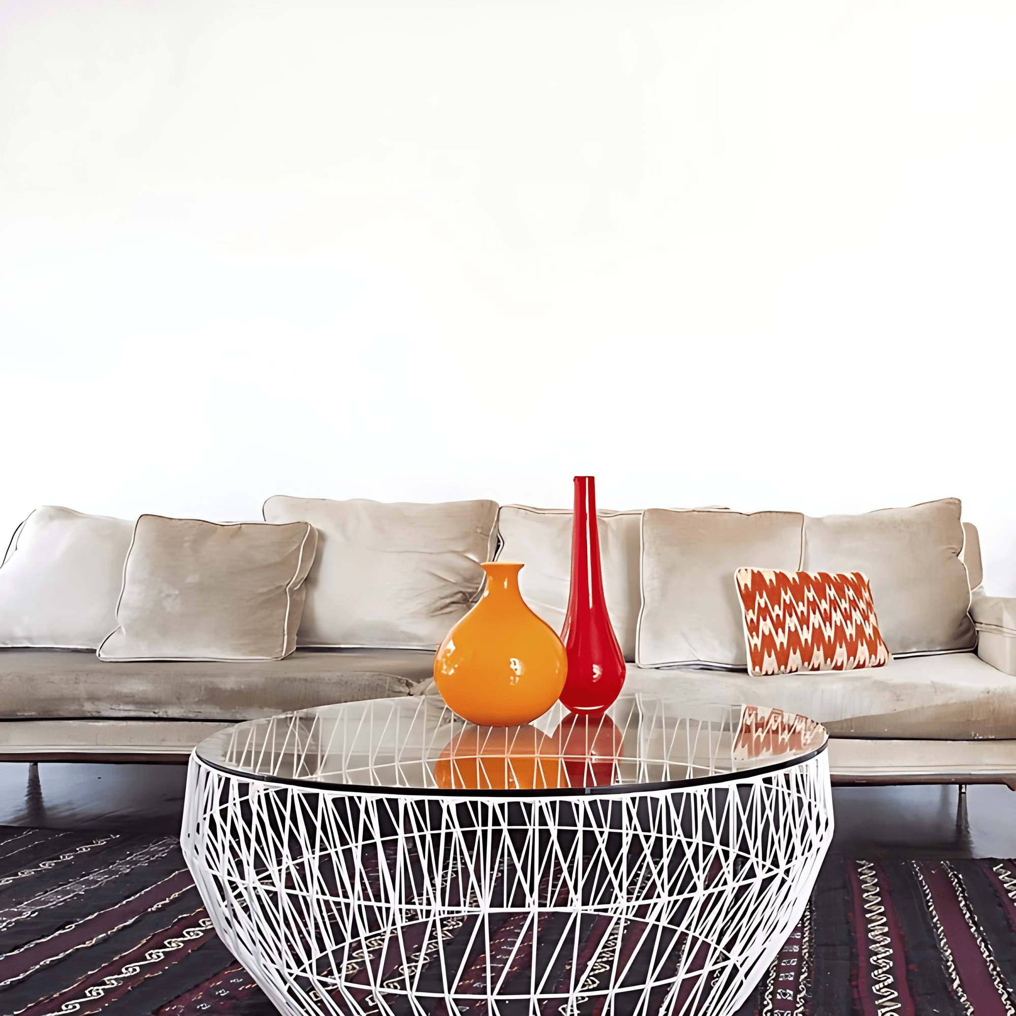 Coffee Table with Glass Top - From Where - 