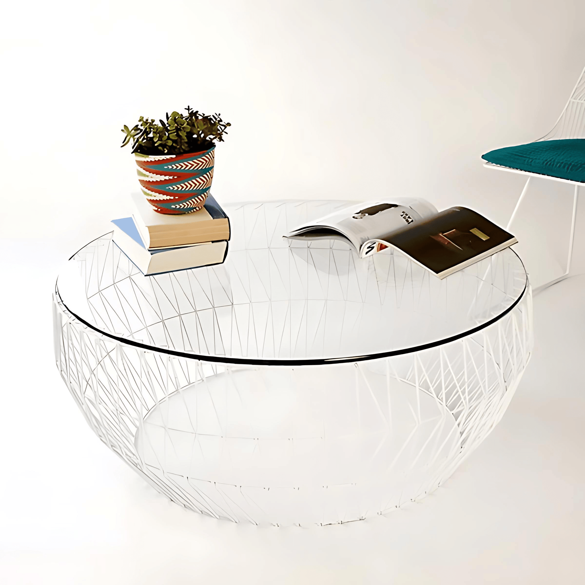 Coffee Table with Glass Top - From Where - 