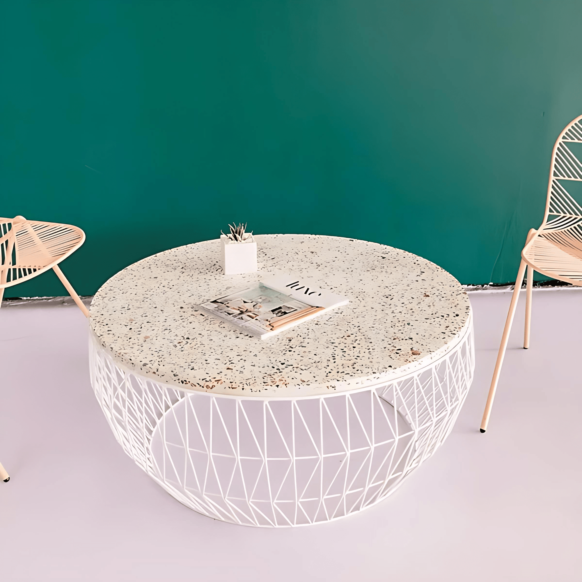 Coffee Table with Glass Top - From Where - 