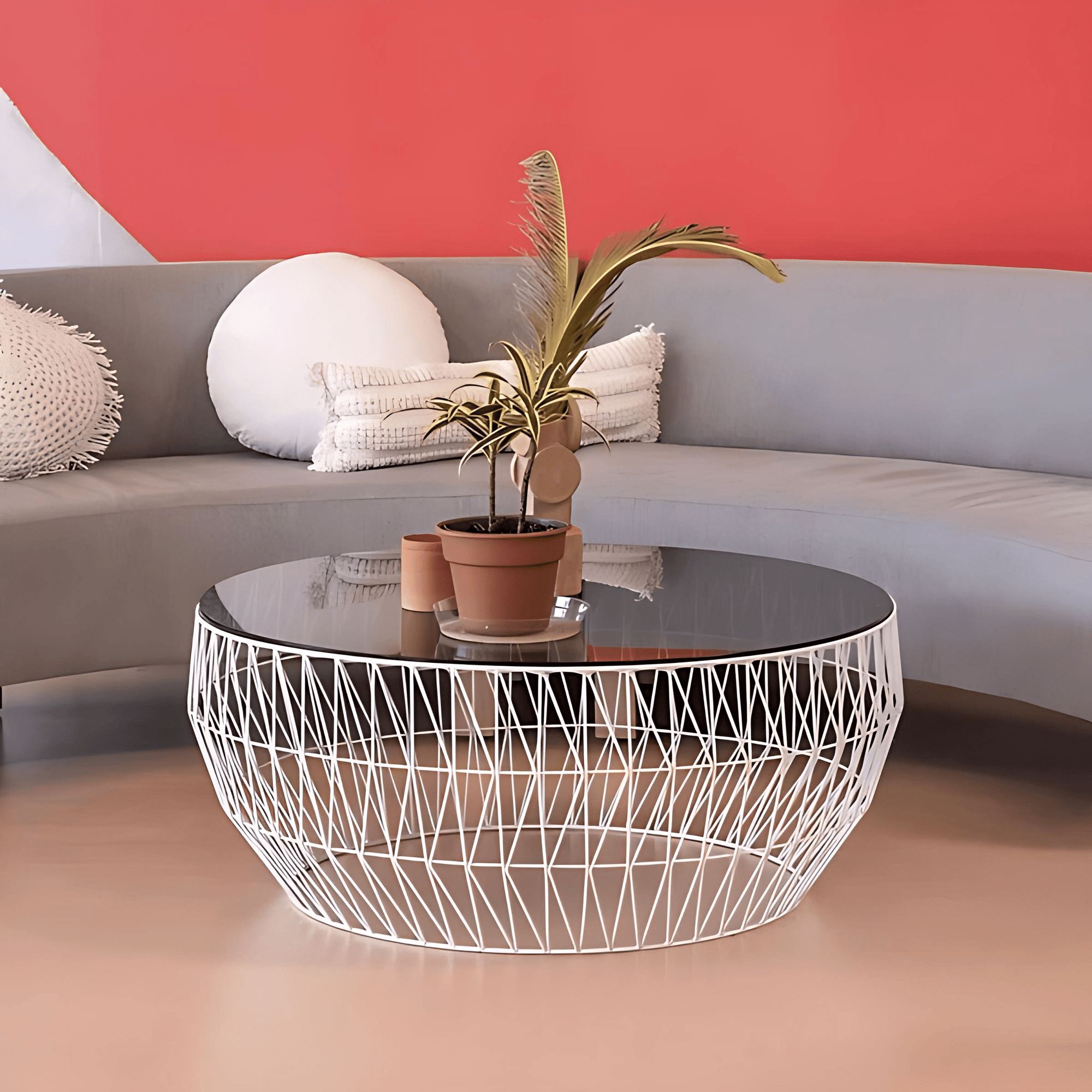 Coffee Table with Glass Top - From Where - 