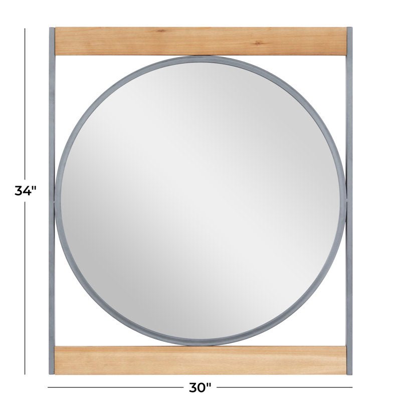Cole And Grey Industrial Wall Mirror - From Where - 