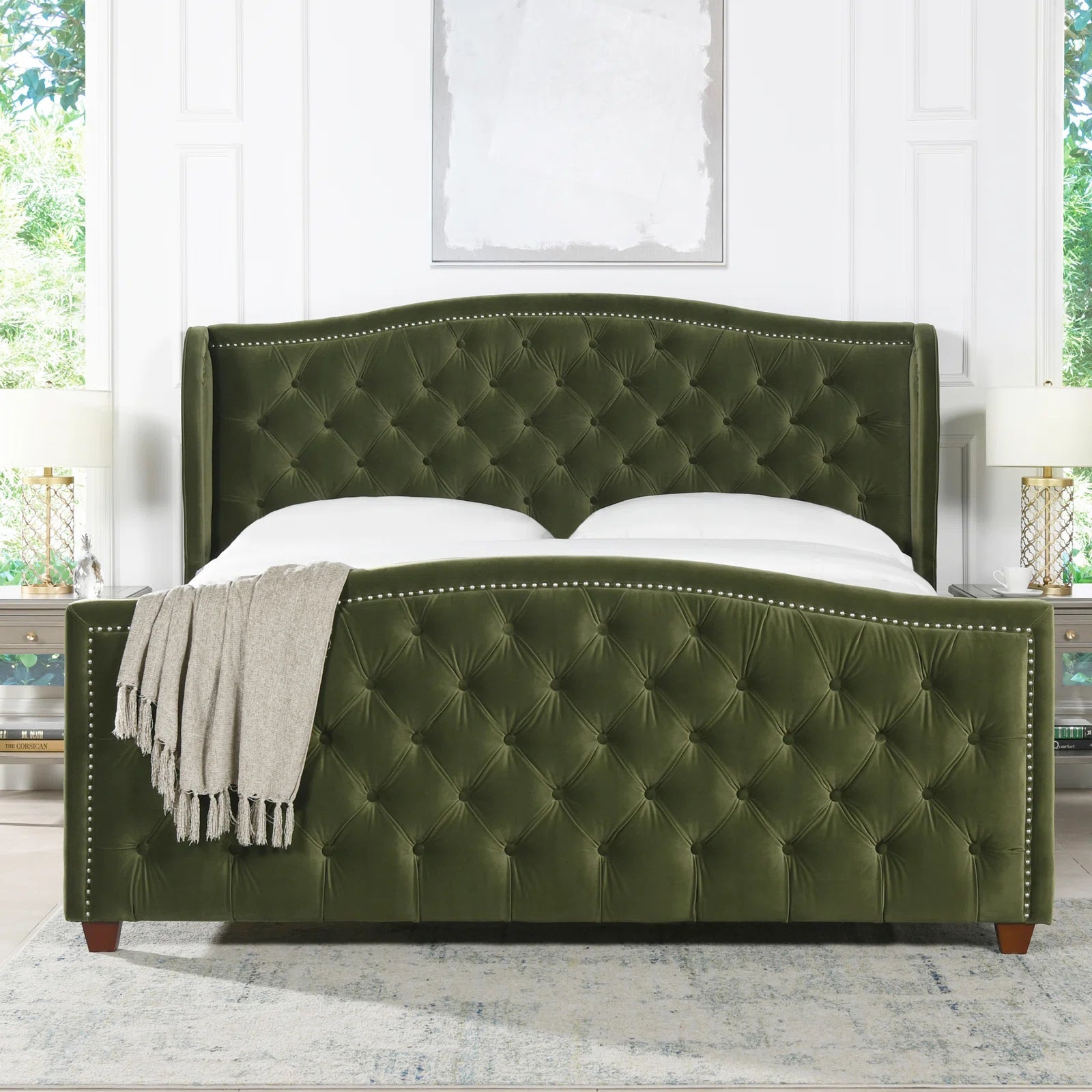 Coleman Upholstered Wingback Bed - From Where - 