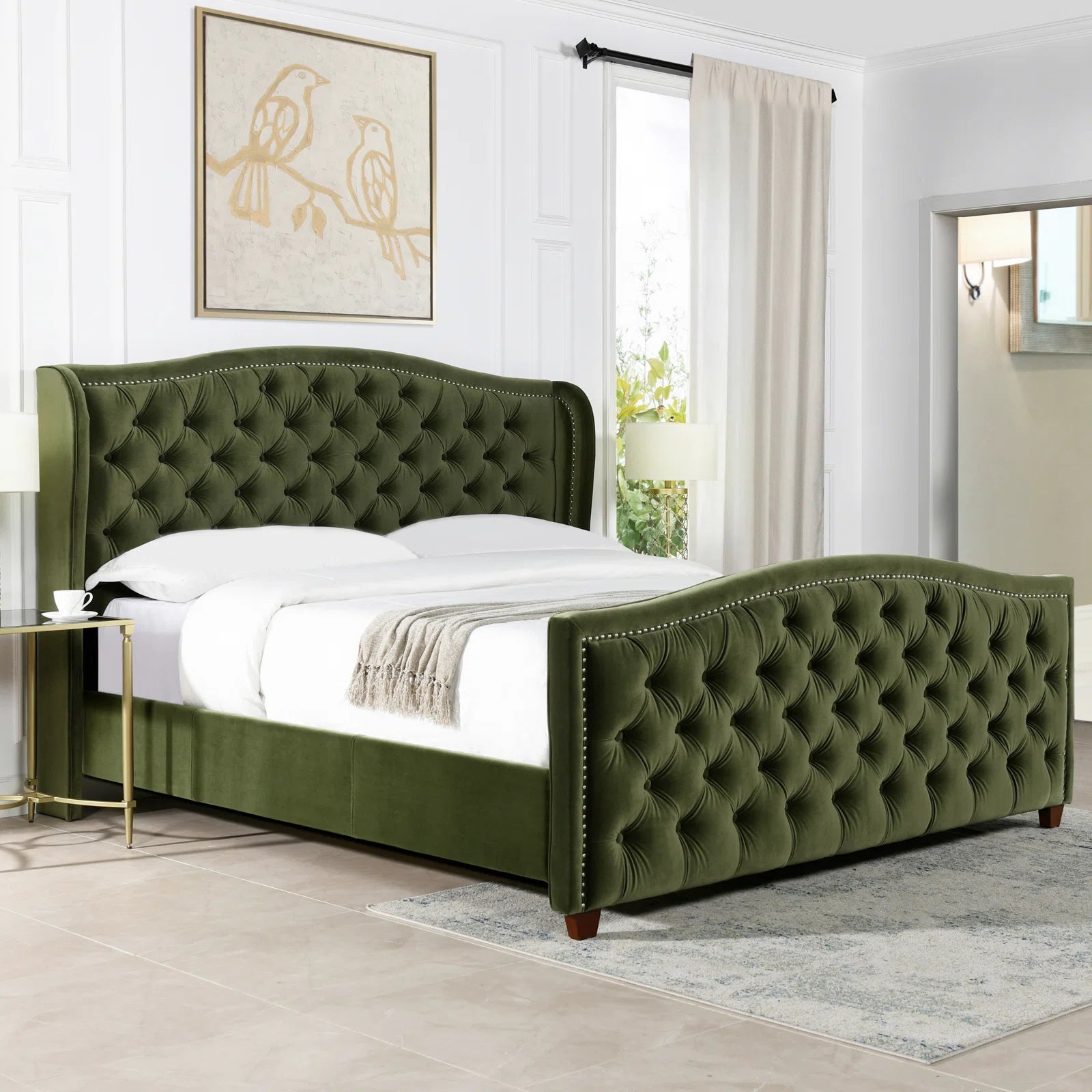 Coleman Upholstered Wingback Bed - From Where - 