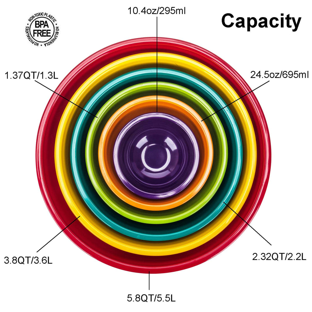 Colorful Mixing Bowls (Set of 6) - From Where - 