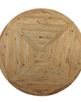 Column 71" Round Pine Wood Dining Table - From Where Finds - 