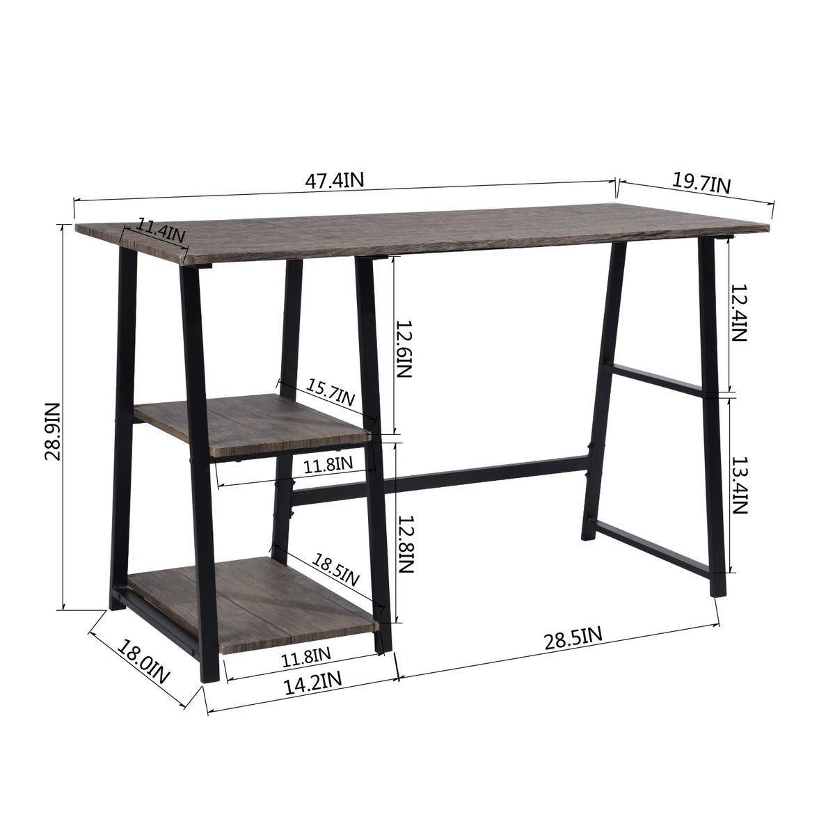 Computer Desk with Shelves - From Where - 