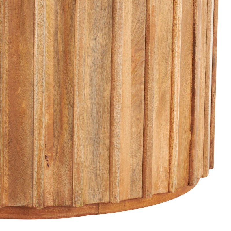 Concaved Accent Table with Ridges - From Where - 