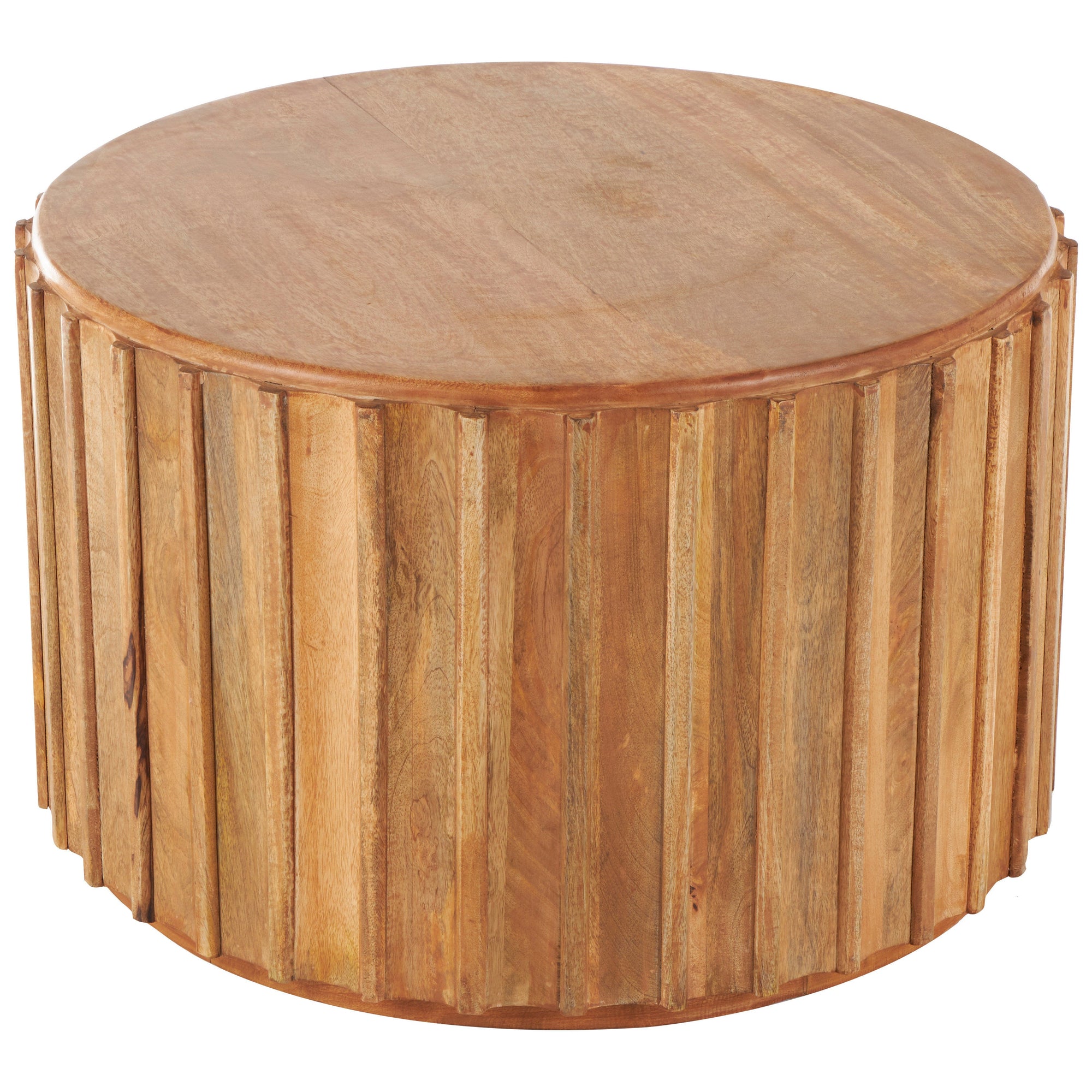 Concaved Accent Table with Ridges - From Where - 