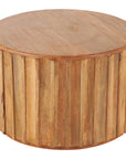 Concaved Accent Table with Ridges - From Where - 