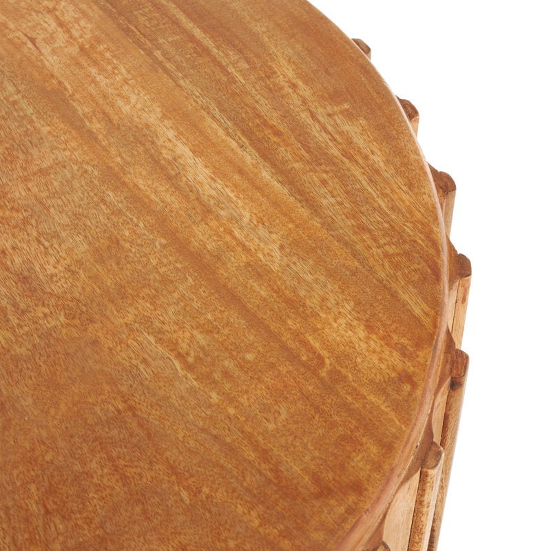 Concaved Accent Table with Ridges - From Where - 