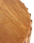 Concaved Accent Table with Ridges - From Where - 
