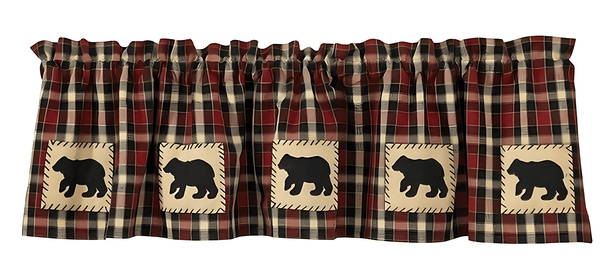 Concord Bear Lined Applique Valance - From Where - 