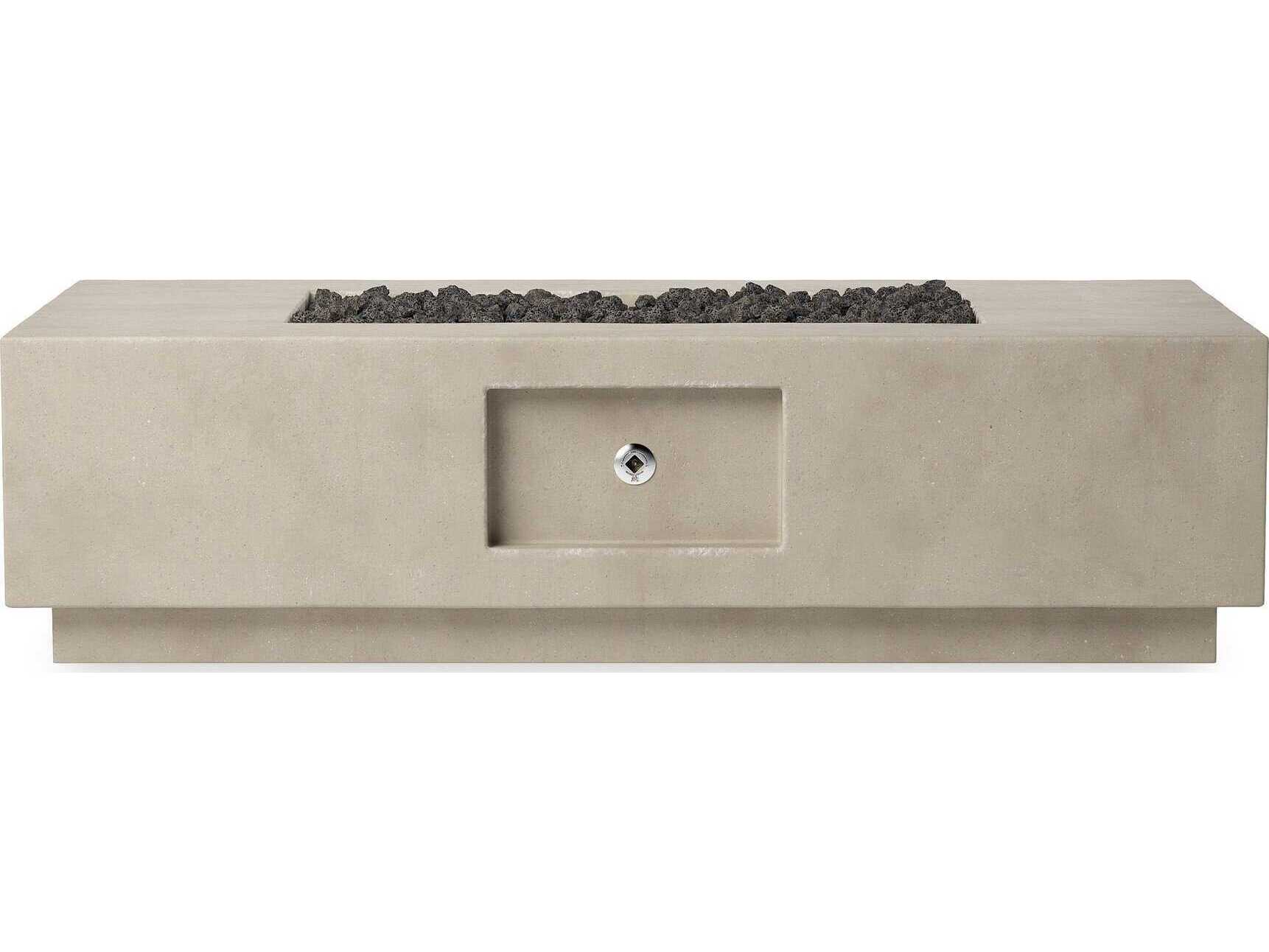Concrete Rectangular Fire Pit Table - From Where - 