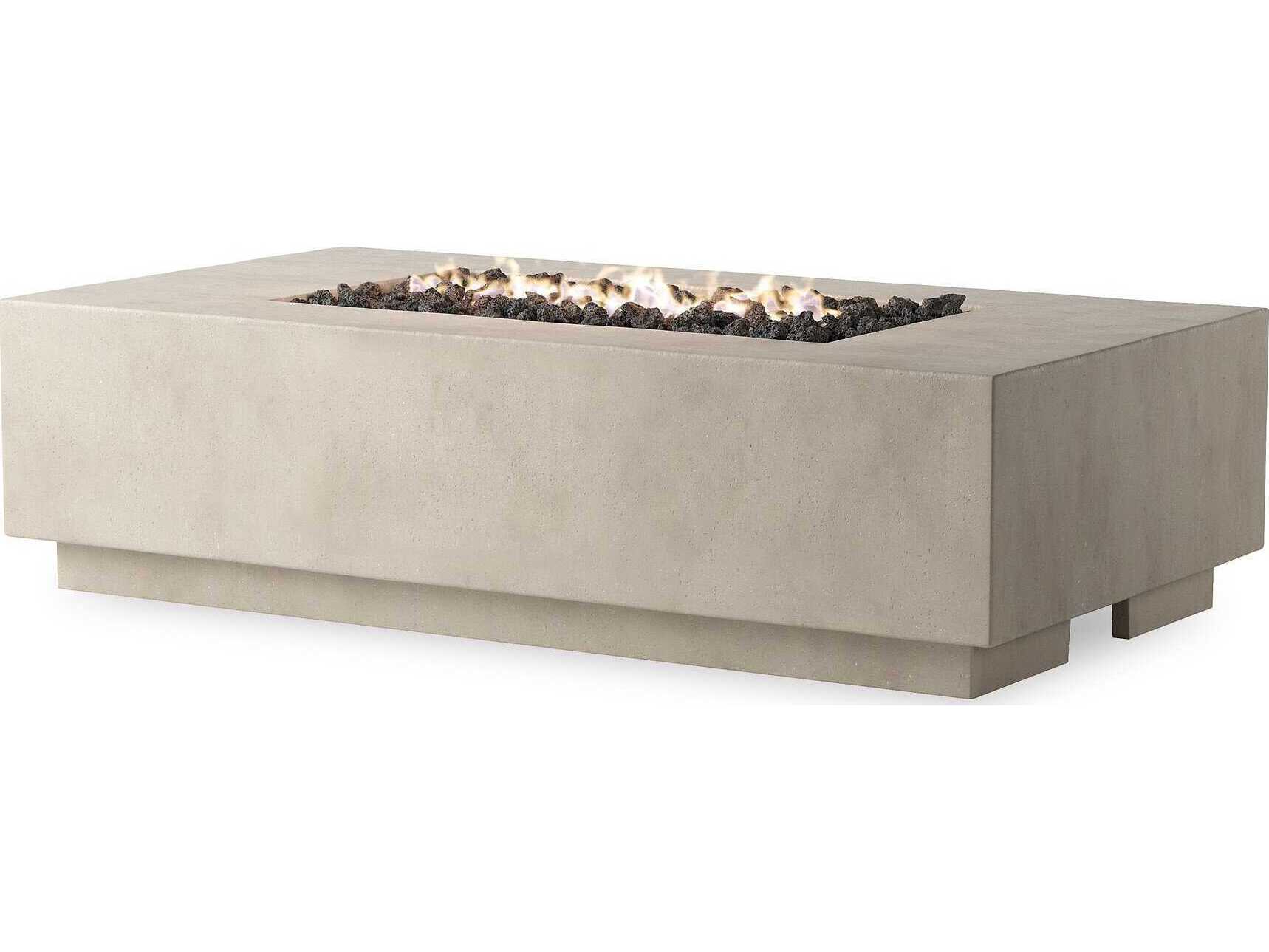 Concrete Rectangular Fire Pit Table - From Where - 