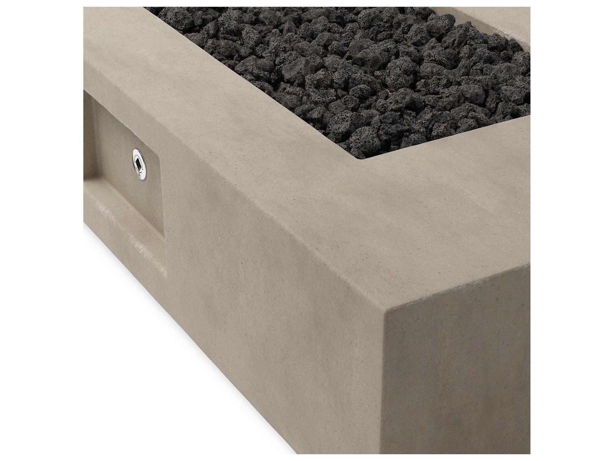 Concrete Rectangular Fire Pit Table - From Where - 