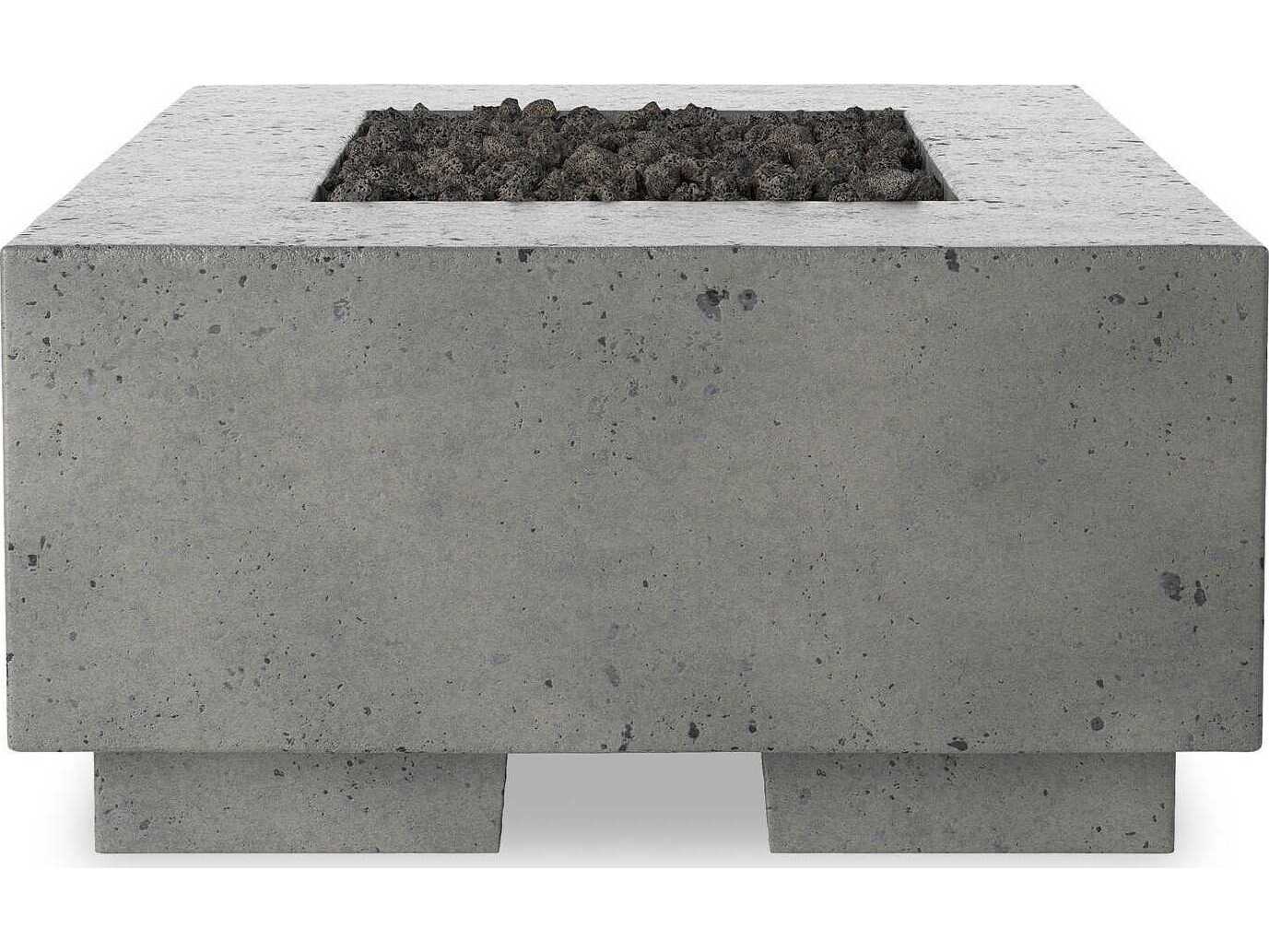 Concrete Rectangular Fire Pit Table - From Where - 