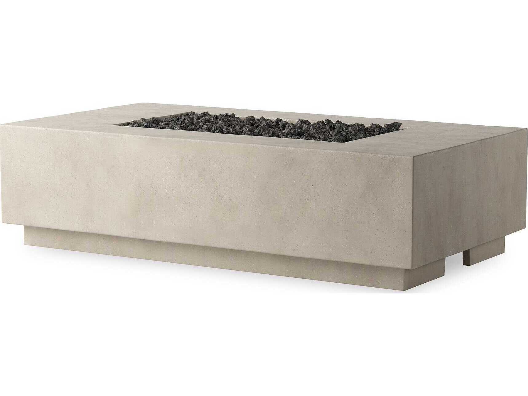 Concrete Rectangular Fire Pit Table - From Where - 