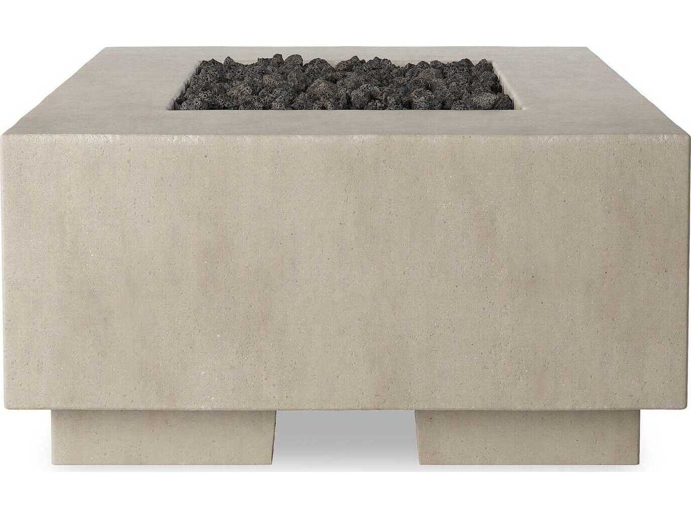 Concrete Rectangular Fire Pit Table - From Where - 
