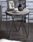 Contemporary Metal End Table - From Where - 
