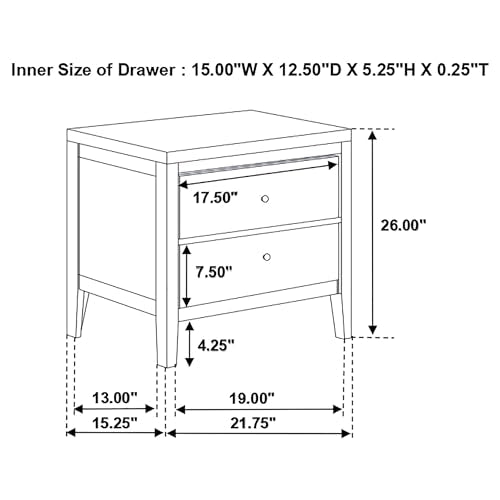 Contemporary Nightstand Table - From Where - 