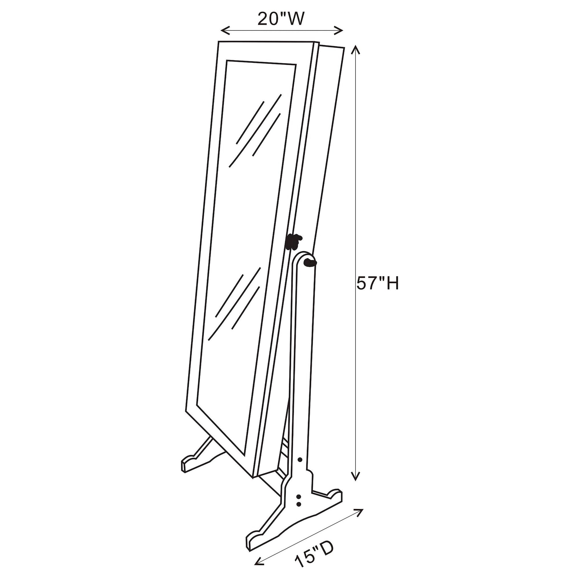 Contemporary Rectangular Cheval Mirror - From Where - 